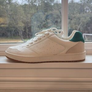 J. Crew White and Green Sneakers
